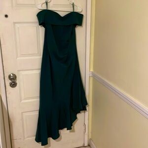 Eliza J long green dresss